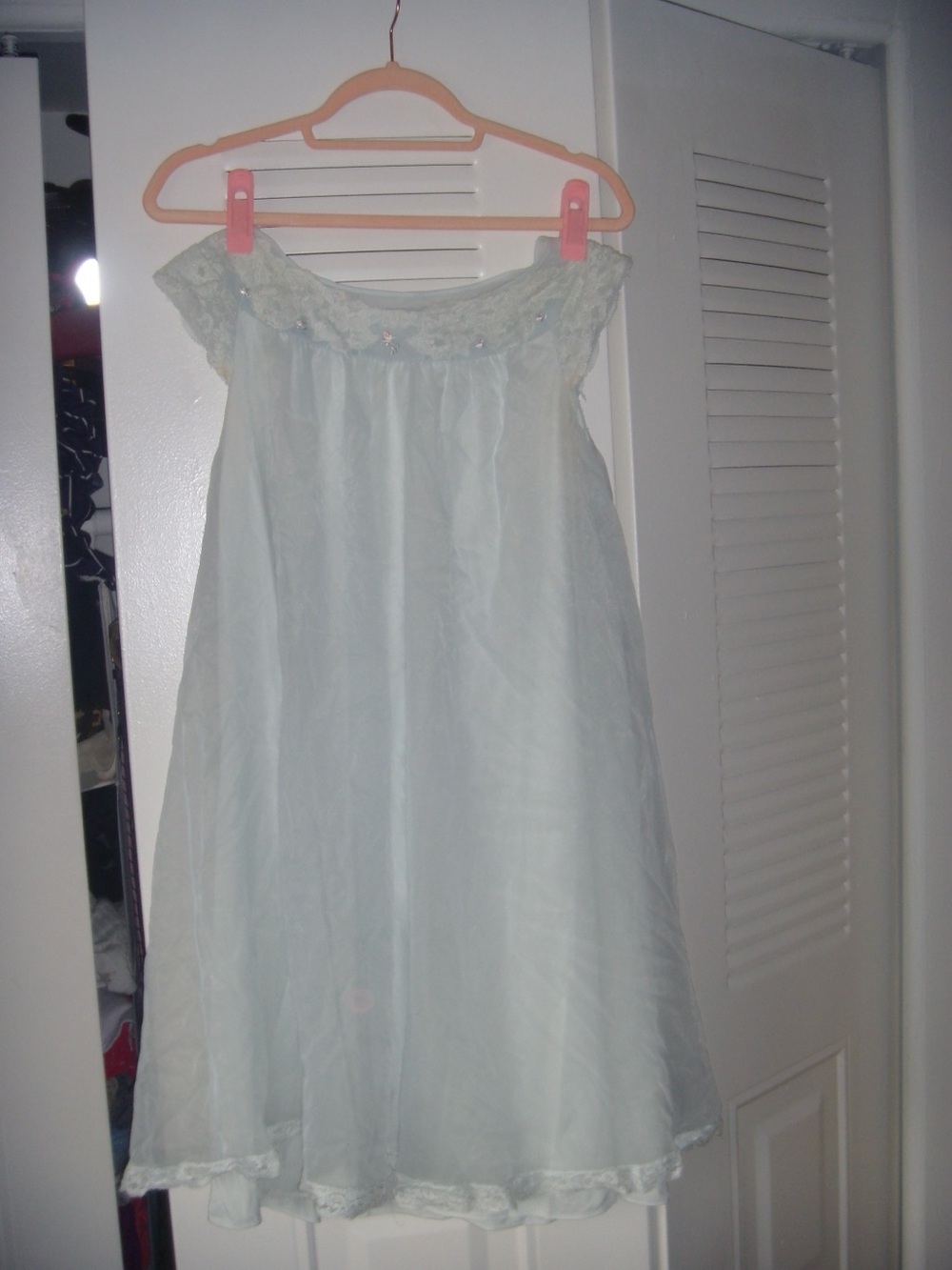 Light Blue Lace-Trim Nightgown - Women Intimates
